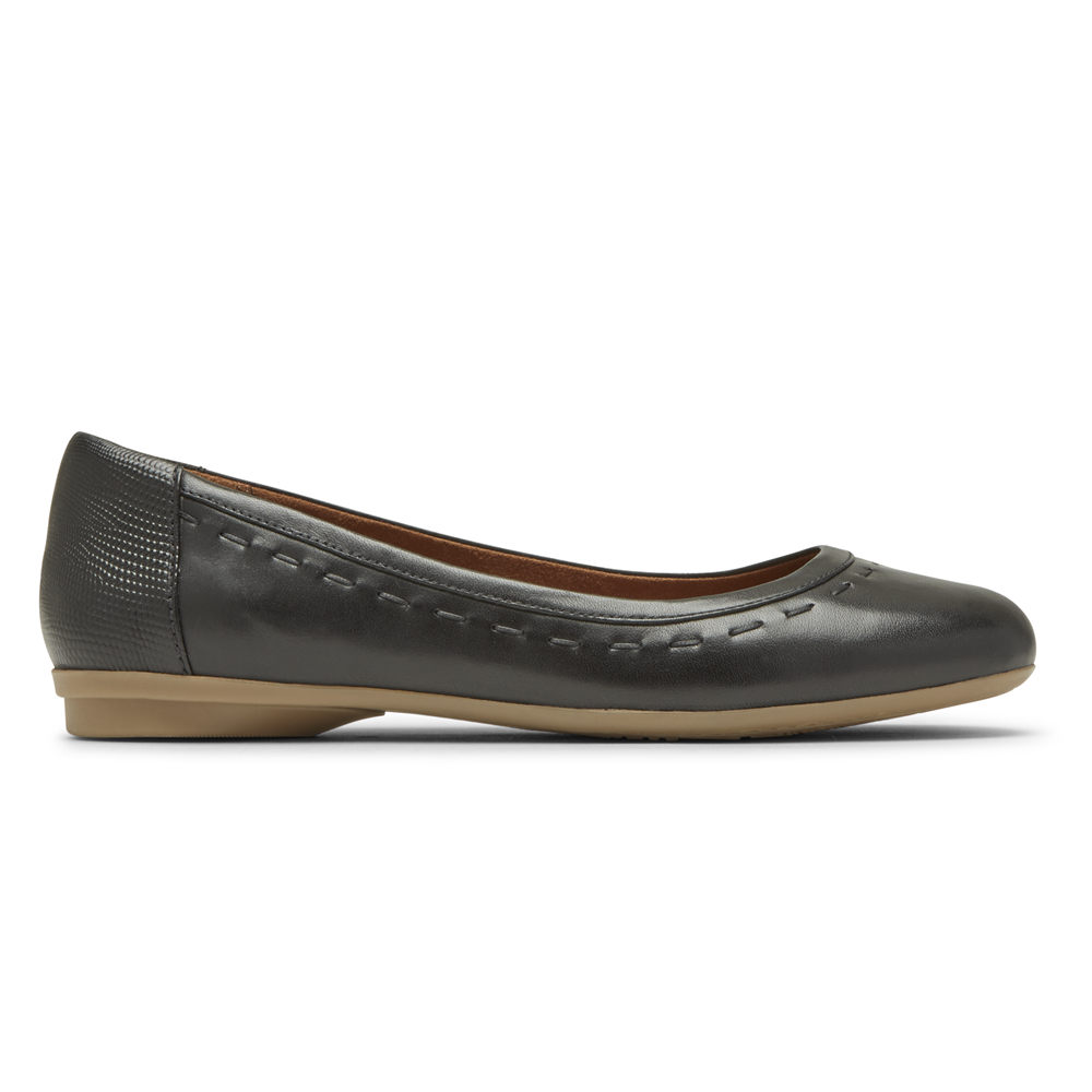 Rockport Flats Sko Dame Svart - Cobb Hill Maiika Ballet - VLXT64712